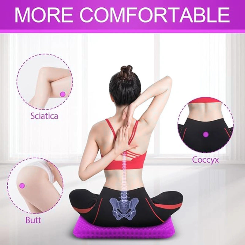 Purple Gel Seat Cushion for Long Sitting img 2