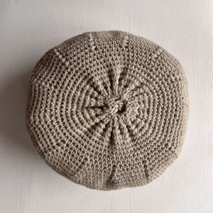 Round Cushion - Beige & Natural (L) img 1