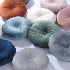 Round Pillow Cushion For Couch Velvet img 2