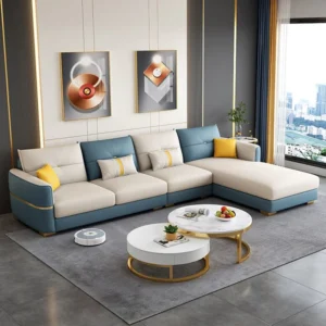 Sqaure Arm Tufted Back Sectional Sofa img 1
