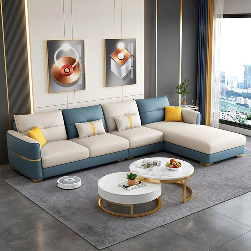 Sqaure Arm Tufted Back Sectional Sofa img 1