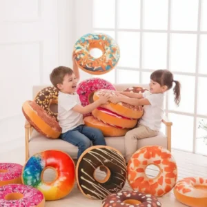 Sweet Donut Plush Cushion – Removable & Washable Cover img 1
